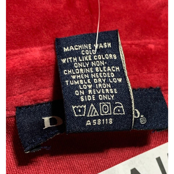 D &‎ Co. Button Front Big Shirt Women Size 1X Red Velour Shirttail Hem - Picture 11 of 14